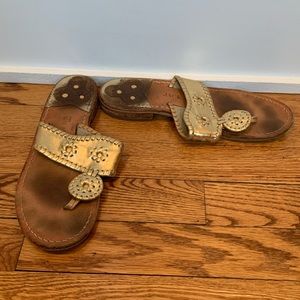 Jack Roger gold sandals